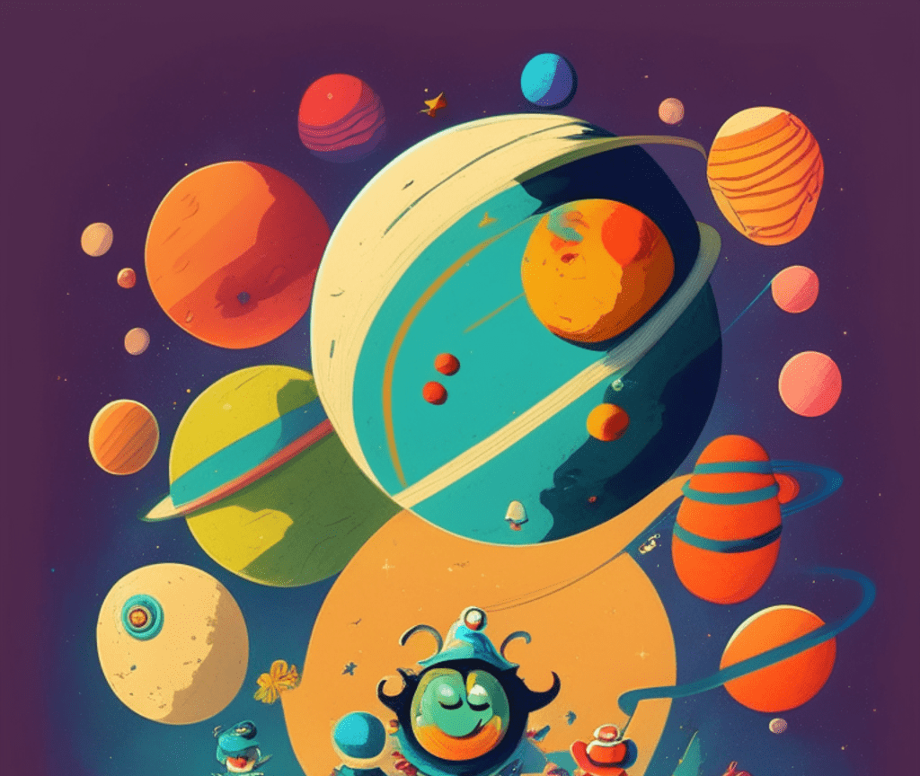 Parade of the five Planets