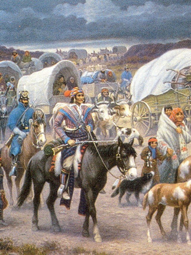 Why Were The Native Americans Forced to Leave Their Homes And Travel Hundreds Of Miles West.